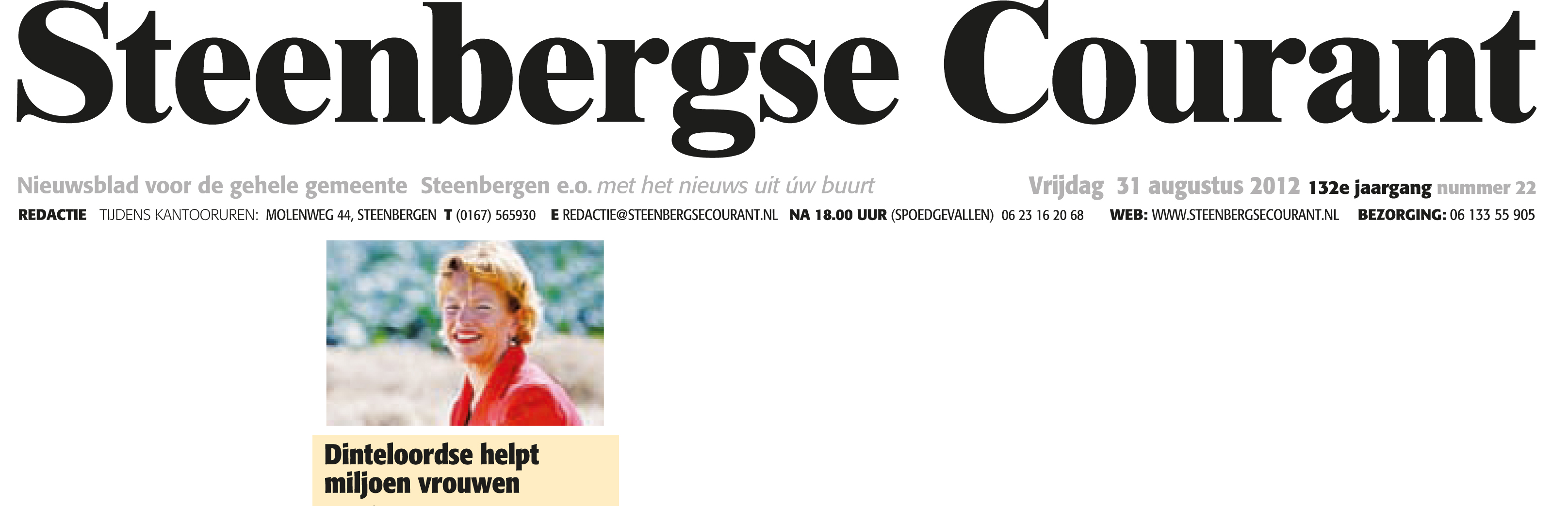 Steenbergse Courant: Prinses Maxima bij 1e lustrum Women on wings