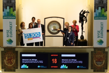 Women on Wings sounds the stock exchange bell