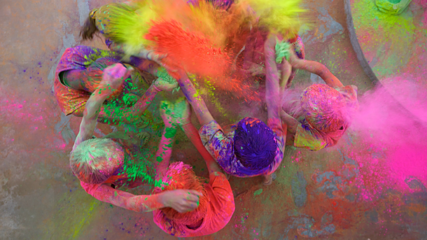 Holi colours the world