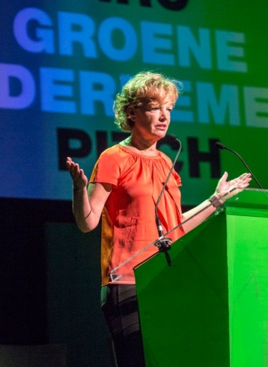 Maria van der Heijden tijdens Groene Theater op 23 april. Foto door Maurice Boyer