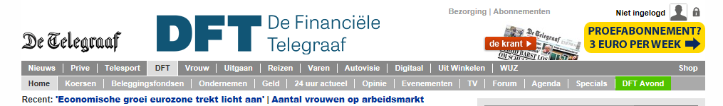 Women on Wings article 182,000 jobs published in De Financiële Telegraaf
