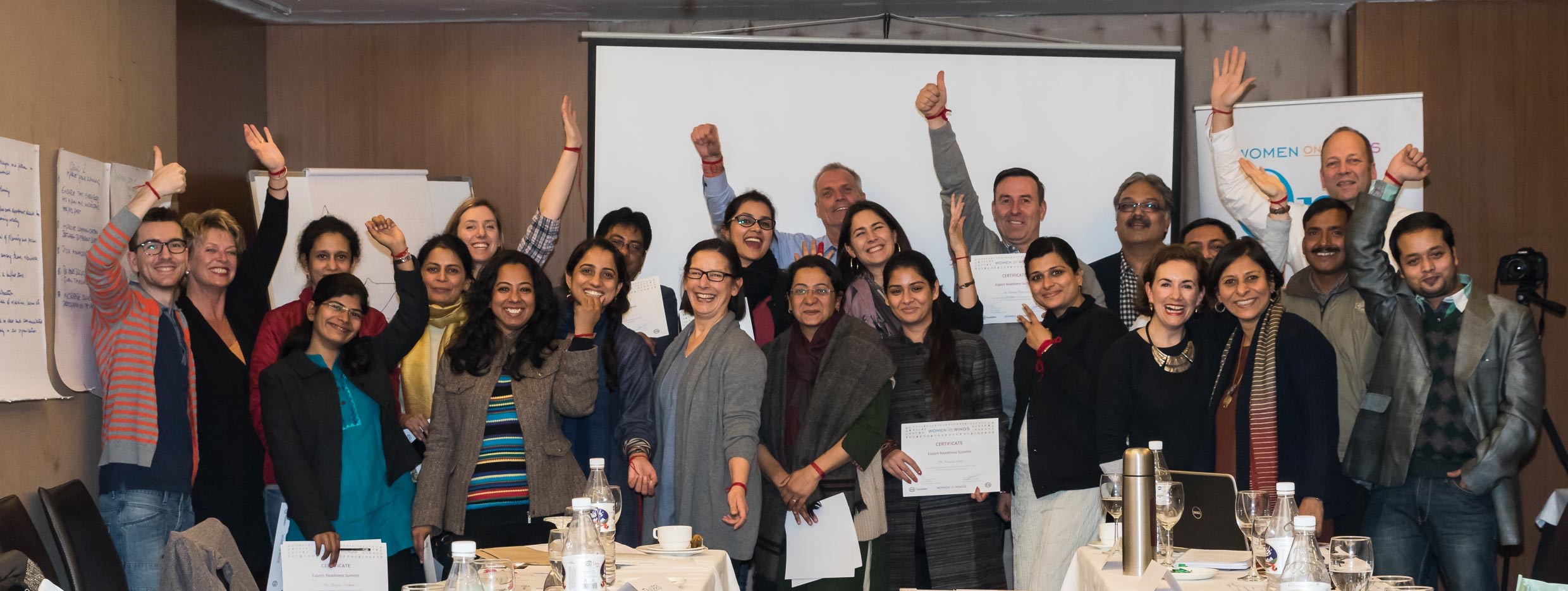 C&A employees prepare Women on Wings business partners for export