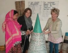 Upcycling newspapers brings joy and income