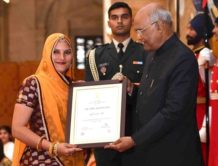 Ruma Devi receives Nari Shakti Puraskar