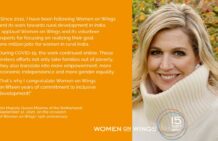 Congratulations from Queen Máxima on fifteen years Women on Wings