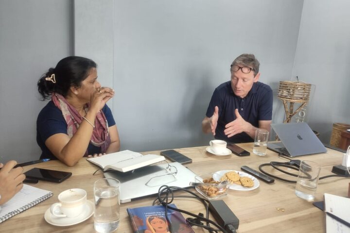 Discussion during a Women on Wings branding workshop for AVACreations Social Impact Foundation