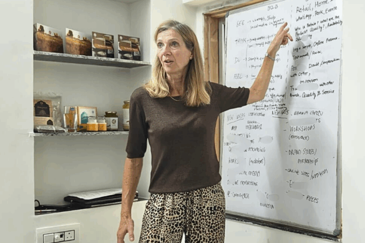 Women on Wings expert Nicolette Biessels at Bahula Naturals in Bikaner