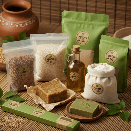 Example of improved rural mart produce packaging