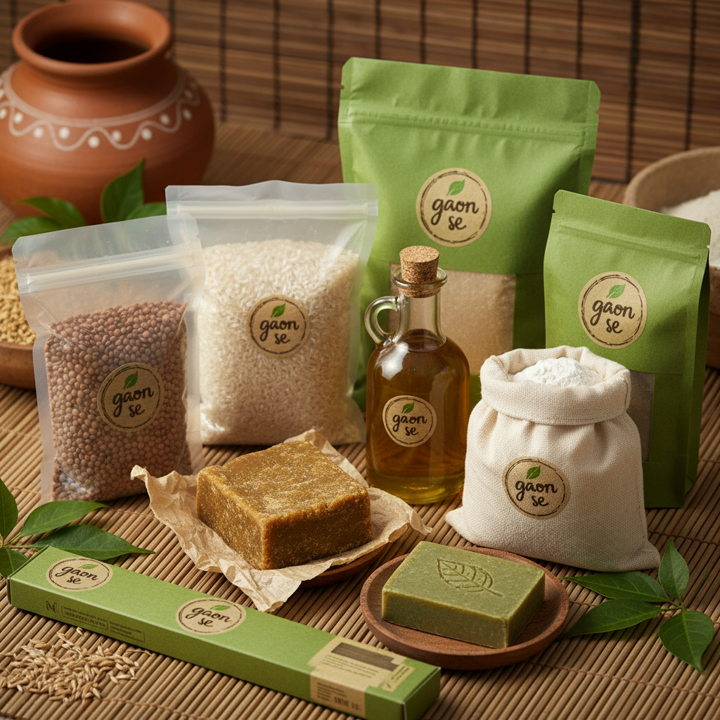 Example of improved rural mart produce packaging